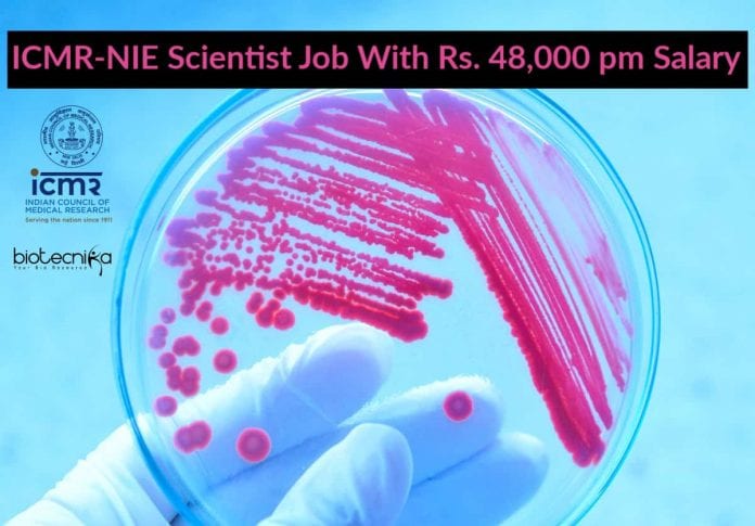 ICMR-NIE Scientist Job