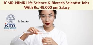 ICMR-NIMR Life Science Scientist