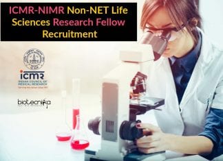 ICMR-NIMR Non-NET Life Sciences Research Fellow Recruitment ICMR-NIMR SRF Jobs