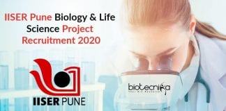 IISER Pune Biology Job