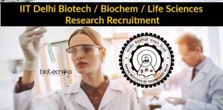 IIT Delhi Biotechnology Research