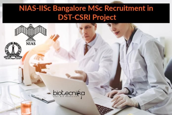 NIAS-IISc Bangalore MSc