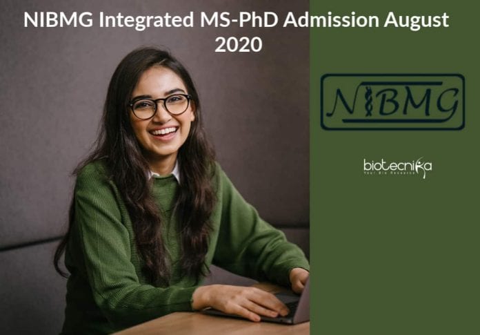 NIBMG Integrated MS-PhD Admission