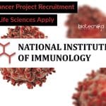 NII Cancer Project Recruitment – MSc Life Sciences Apply NII Cancer Research Jobs