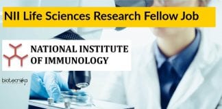 NII Life Science Vacancy