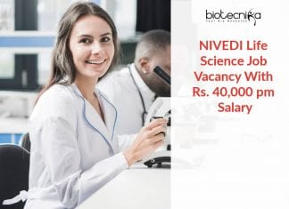 NIVEDI Life Science Job Vacancy