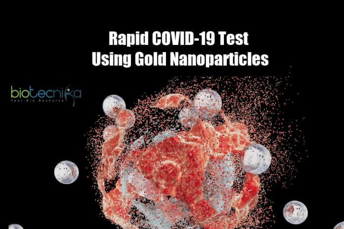 Nanoparticle technique for COVID-19 test