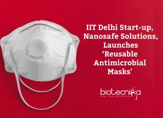 IIT Delhi Start-Up Nanosafe Solutions, Launches ‘Reusable Antimicrobial Mask Nanosafe's Reusable Antimicrobial Mask