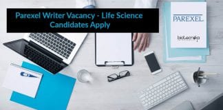 Parexel Writer Vacancy