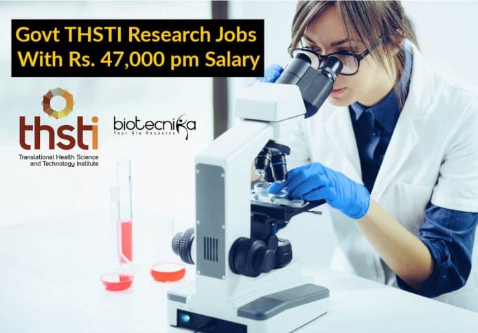 THSTI Research Vacancies