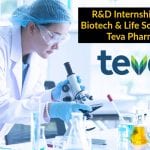 R&D Internship For Biotech & Life Science at Teva Pharma Teva Pharma R&D Internship