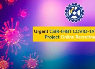 Urgent CSIR-IHBT COVID-19 Testing