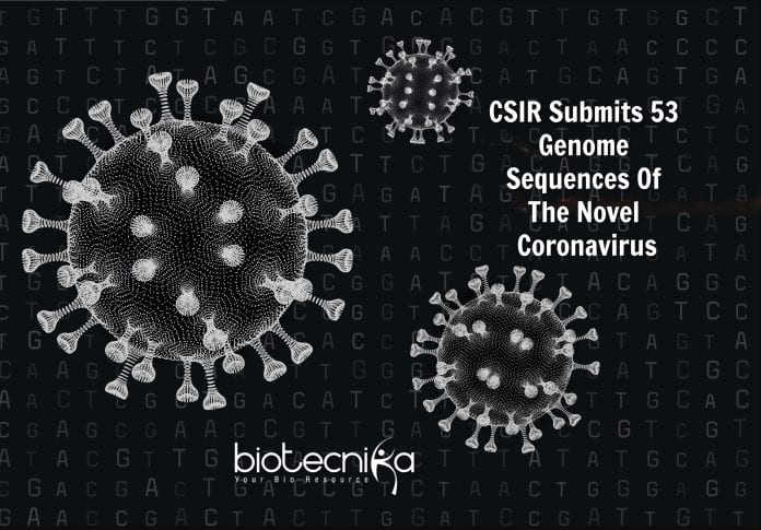 genome sequences of coronavirus by CSIR