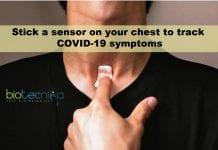 COVID-19 Band-Aid Sensor : Stick At Neck Bottom To Track Symptoms sensor to track COVID-19 symptoms