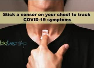 COVID-19 Band-Aid Sensor : Stick At Neck Bottom To Track Symptoms sensor to track COVID-19 symptoms