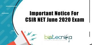CSIR NET 2020