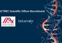 TMC-ACTREC Scientific Officer Recruitment – MSc Genetics / Biotech Apply ACTREC Scientific Officer Recruitment