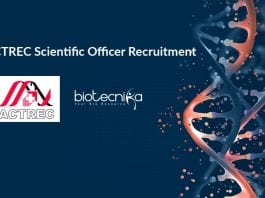 ACTREC Scientific Officer Recruitment
