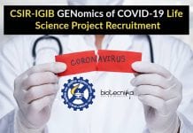 CSIR-IGIB GENomics of COVID-19 Life Science Project Recruitment CSIR-IGIB Life Science Recruitment