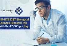 CSIR-IICB DBT Biological Sciences Research Job With Rs. 47,000 pm Pay CSIR-IICB Research Job