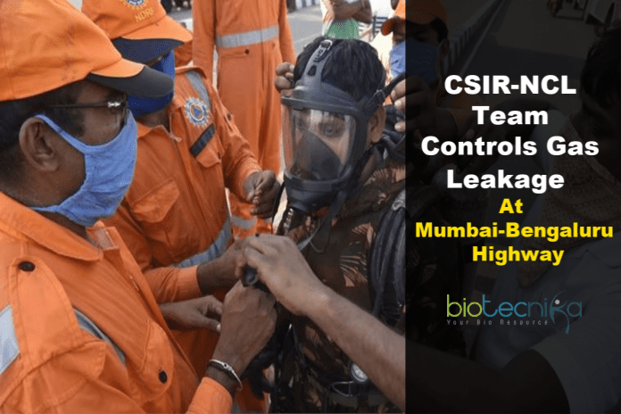 CSIR-NCL controlled leaked gas