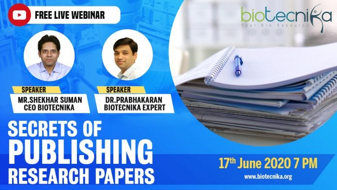 Webinar on publishing your research