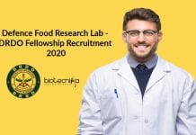 Defence Food Research Lab – DRDO Fellowship Recruitment 2020 DRDO-DFRL Recruitment 2020