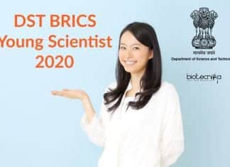 DST BRICS Young Scientist 2020 – Application Invited DST BRICS Young