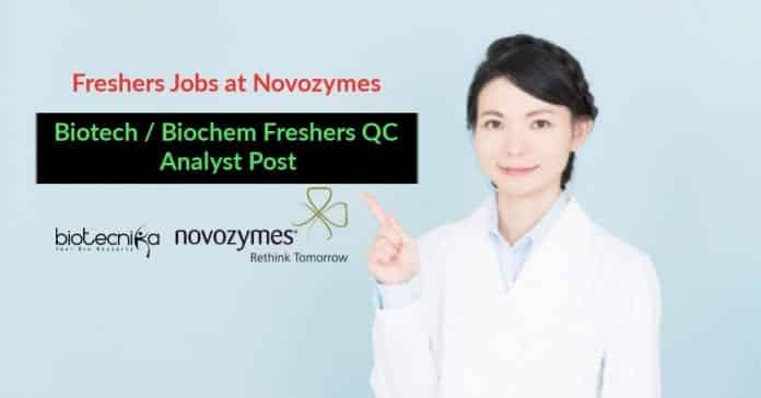 Freshers Jobs at Novozymes