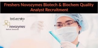 Freshers Novozymes Biotech