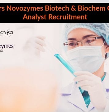 Freshers Novozymes Biotech & Biochem Quality Analyst Recruitment Freshers Novozymes Biotech