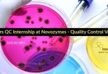 Freshers QC Internship at Novozymes – Quality Control Vacancy Freshers QC Internship
