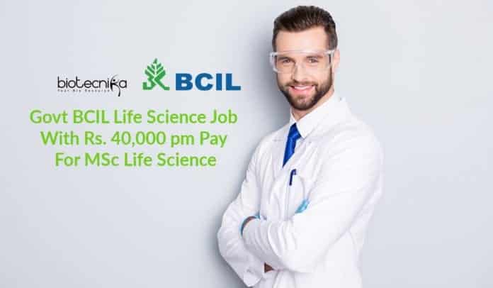 Govt BCIL Project Jobs