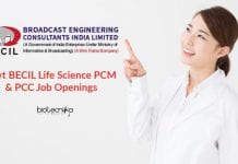 Govt BECIL Life Science PCM & PCC Vacancies – Applications Invited Govt BECIL