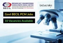 Govt BECIL PCM Jobs – 10 Openings for Life Science Govt BECIL PCM Jobs