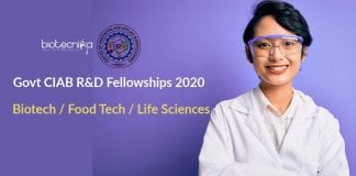 Govt CIAB R&D Fellowships