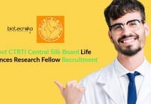 Govt CTRTI Central Silk Board Life Sciences Research Fellow Recruitment Govt CTRTI Central Silk