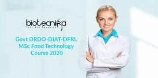 Govt DRDO-DIAT-DFRL MSc Food
