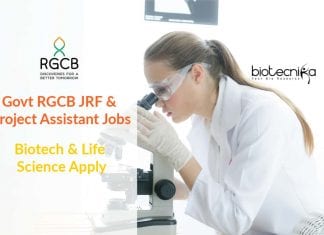 Govt RGCB Research Jobs