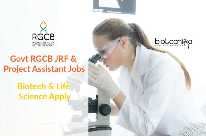 Govt RGCB Research Jobs