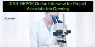 ICAR-NBPGR Project Associate