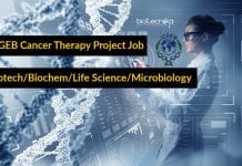 ICGEB Cancer Therapy Project Job For Biotech/Biochem/Life Science ICGEB Latest Research