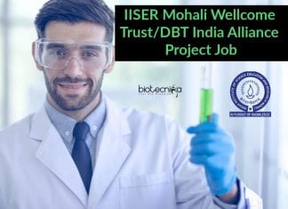 IISER Mohali Biotech Jobs