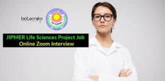 JIPMER Life Sciences Project Job