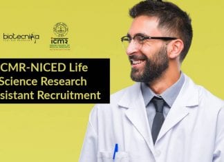 ICMR-NICED Life Science Research Assistant Recruitment