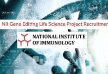 NII Gene Editing Life Science Project Recruitment – Online Skype Interview NII Project Recruitment