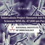 NII Tuberculosis Project Research Job For Life Sciences With Rs. 47,000 pm Pay NII Tuberculosis Project Research