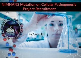 NIMHANS Biochemistry Project Job