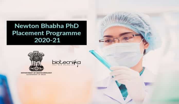 Newton-Bhabha PhD Placement Programme