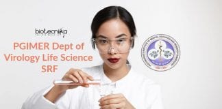 PGIMER Dept of Virology Life Science SRF Vacancy Available